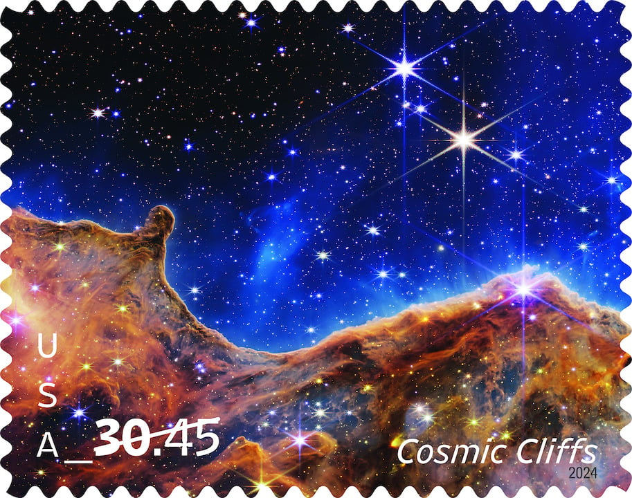 James Webb Telescope photos featured on postage stamps